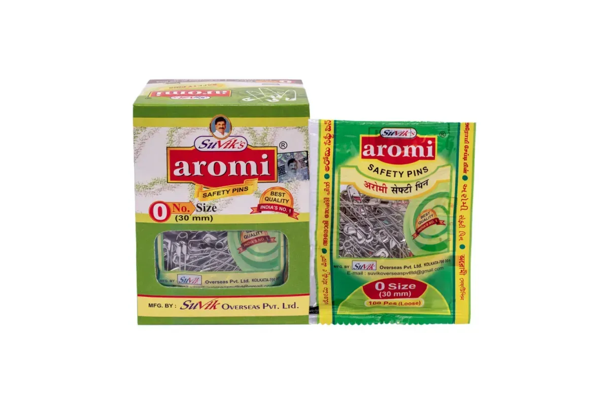 Aromi Safety Pins Size-0 (100 pcs/Pouch)