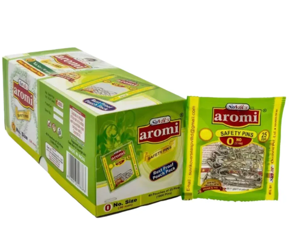 Aromi Safety Pins Size-0 (25 pcs/Pouch)
